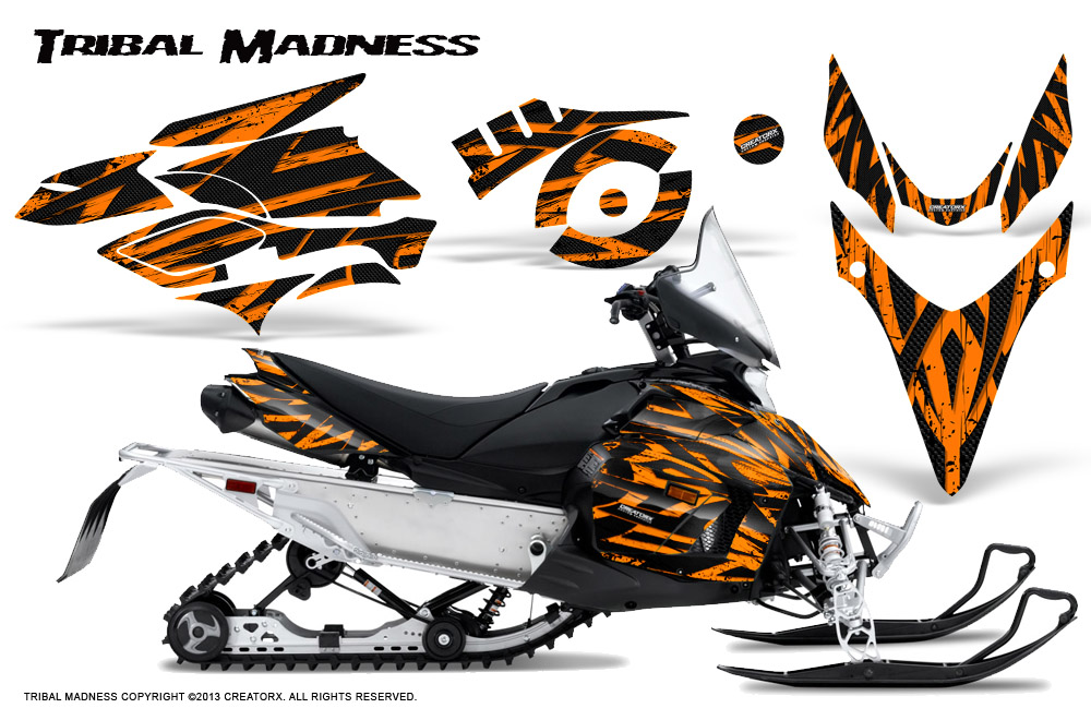 Yamaha Phazer Graphics Kit Tribal Madness Orange